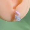Nuevos Pendientes de Resina de Caricatura Dulce Creativo de Carpa y Rosa, Destello Fino, Diarios, Exquisitos, Suaves, No Alérgicos