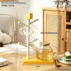 Soporte de escritorio simple y lindo para tazas de Mario, almacenamiento colgante para tazas, estante invertido para tazas de café estilo Ins