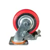 Ruedas Giratorias con Núcleo de Plástico PU Poliuretano Ruedas Giratorias con Freno 4/5/6/ 8pulgadas para Carros Industriales y Estanterías