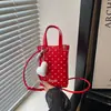 Bolso de hombro de moda con lunares exquisito y lindo transfronterizo, bolso para teléfono móvil, nuevo bolso cuadrado pequeño versátil de nicho, bolso cruzado casual