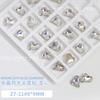 Cristal Azul Luz de Luna uña diamante joyería al por mayor flash amor rectangular mariposa Oval uña Vidrio fondo puntiagudo Pedrería