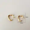 Pendientes Imi Europeos y Americanos de Lujo Accesible Geométricos Exagerados en Forma de Corazón de Acero de Titanio Pendientes de Acero de Titanio con Líneas Retorcidas Personalizadas Pendientes Pendientes Venta al por Mayor
