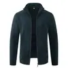 Comércio exterior transfronteiriço outono e inverno novo cardigã masculino de gola alta suéter grosso com zíper jaqueta casual suéter de tricô para homens
