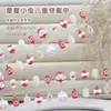 Uñas postizas hechas a mano, prefabricadas, con diseños de corazones calados, estrellas, conejito lindo y moño, uñas postizas para niños dulces y removibles, 30 piezas