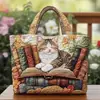 2026 Site Independente Transfronteiriço Amazon Nova Bolsa Tote Acolchoada com Estampa Digital Casual para o Dia a Dia Bolsa de Algodão