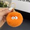 Lindo Llavero Colgante Personalizado de Imitación de Piel de Conejo Rex Pequeño Briqueta para Coche Ins Bola de Piel de Felpa Colgante para Mochila Escolar Regalo