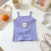Nueva camiseta y camisola transfronteriza para niñas, ropa fresca de verano de colores caramelo para niños, lindos tops para bebés