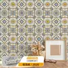 Pegatinas Retro Bohemias Autoadhesivas Impermeables y a Prueba de Moho Pegatinas de Pared Decoración de Renovación de Paredes de Dormitorio Papel Tapiz Ecológico