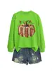Amazon eBay Estação Independente Moda Casual Personalidade Folha de Bordo Abóbora Livro Cruzada E-commerce Hoodie com Gola Redonda