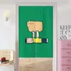 Cortina de Puerta de Dibujos Animados para Uso Doméstico, Cortina Divisoria de Dormitorio, Cortina Divisoria de Cocina y Baño, Cortina de Tela sin Taladro, Media Cortina