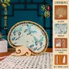 Nuevo Kit de Materiales DIY para Abanico de Perlas de Brocado Estilo Chino Imitación Dinastía Song, Abanico Hecho a Mano Tradicional, Accesorio para Hanfu, Regalo de Festival