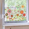 Desenho animado cor infantil flores borboleta autoadesivo adesivos de janela porta e vidro de janela adesivos decorativos visual frente e verso BR0846Q