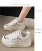 Zapatos de Plataforma para Mujer Suela Gruesa Antideslizantes Blancos Novedad Primavera y Otoño 2024 Combinan con Todo Ins de Moda Súper Suaves Estilo Escolar para Mujer
