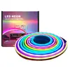 Tira de Luz Flexible de Colores, Luz de Neón con App Inteligente, Tira de Luz Fluida Controlada por IC con Sincronización Musical