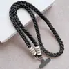 Cordón Trenzado de Tres Hilos Gruesos Adecuado para Bolso Funda de Teléfono Móvil Cuerda Larga Cruzado Cola de Caballo Cuerda de Cáñamo de Nylon