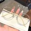 Nuevo Marco de Gafas de Moda Anti-Luz Azul para Mujer, Metal Ultraligero Espejo Plano, Modelo de Celebridad de Internet, Se Puede Equipar con Marco de Gafas para Miopía