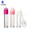 Tubo Redondo Simples de 7,2ml para Gloss com Cor Degradê, Tubo Vazio de Brilho Labial Transparente, Material de Embalagem para Gloss Labial, Material de Embalagem Cosmética
