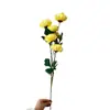 6 Cabezas de Rosas de Té, Exquisitas Rosas Pequeñas, Flores Artificiales, Decoración de Techo para Bodas, Flores Artificiales de Pie para Sala de Estar, Fabricantes Nórdicos al por Mayor