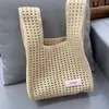 Bolso de Mano de Punto Calado Estilo Coreano y Japonés, Bolso Chaleco de Moda, Bolso de Muñeca Versátil de Gran Capacidad Color Sólido para Primavera y Verano
