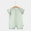 Ropa de Verano para Bebé, Mameluco para Bebé, Delgado de Manga Corta de Verano 10A Antibacteriano para Bebé de Algodón Puro Ropa para Aire Acondicionado