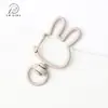 Hebilla de Primavera Pintada de Colores Llavero de Conejito Giratorio Universal Color Caramelo Accesorios para Joyería DIY Aleación de Zinc