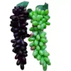 Racimos de Uvas Artificiales Hechos de Goma Suave, Uvas Falsas de Plástico Moradas y Verdes, Cadena Colgante Decorativa de Frutas de Vid, Flores de Seda, Plantas Verdes
