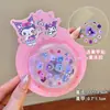 Lindas Pegatinas para Uñas Sanrio para Niños, Pegatinas de Uñas Desgastables, Parches para Uñas de Kuromi, Juguetes de Dibujos Animados para Niños