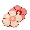 Tapete de Chão Floral Fresco e Simples para Entrada de Casa, Tapete Antiderrapante para Quarto e Banheiro, Fácil de Cuidar, Tapete de Chão de Caxemira Sintética
