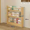 Estantería detrás de la puerta Estante de almacenamiento infantil Madera maciza De pie Estante de almacenamiento integrado Montado en la pared Estante para libros ilustrados Configuración de área de lectura en casa
