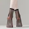 Calcetines Cortos Invisibles Antideslizantes, Antienredos, Ultradelgados para Mujer, Calcetines Completamente Transparentes de Verano, Calcetines de Cristal Color Carne