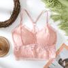 Sostén de encaje de una pieza sin aros de acero, ropa interior envolvente, ropa interior para mujer, para uso interior, para uso exterior, camisola básica, top de tubo