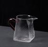 Vaso de servicio de té estilo japonés con patrón martillado, dispensador de té de vidrio grueso, juego grande resistente al calor, hecho a mano, taza kung fu para hombre, colador de té