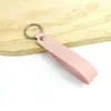 Chaveiro de PU de cor sólida transfronteiriço, cordão de mão de couro de cor doce criativo, chaveiro de carro simples para homens, atacado