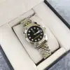 Aliexpress Comercio Exterior Transfronterizo Más Vendido Reloj Laojia para Mujer, Anillo de Diente de Perro Log con Esfera de Diamante, Reloj de Acero Dorado con Cuarzo para Mujer