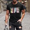 Europa e Estados Unidos comércio exterior transfronteiriço manga curta gola redonda personalizado 3DT shirt para mapa Amazon tendência quente camiseta esportiva