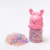 Nueva Versión de Gomas Elásticas Empaquetadas Individualmente de Conejo de Dibujos Animados para que las Niñas Pequeñas se Aten el Cabello, Gomas Elásticas Pequeñas Desechables Fuertes e Irrompibles