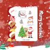 Pegatinas de Navidad para niños, dibujos animados, lindas, de colores, pegatinas de tatuaje, impermeables, calcetines con campana, muñeco de nieve, alce, regalo, estrellas