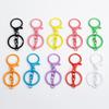 Set de 4 Llaveros con Cierre de Langosta en Forma de Ocho Pintado de Colores, Accesorios de Aleación, Bisutería, Clips para Colgar Muñecas, Arte con Cuentas