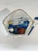 Bolsa de Cosméticos de Lona Jazmín Blanco Monedero Multifuncional Bolsa Portátil para Guardar Cuidado de la Piel para Grupos Pequeños Viajando y Lavando