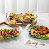 Bandeja para hornear de vidrio de borosilicato alto resistente a altas temperaturas, gruesa a prueba de explosiones, bandeja para hornear para microondas, gran capacidad, plato para pescado, plato, venta al por mayor