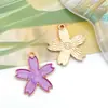 Accesorios de Pulsera Llavero Colgante de Aleación Flor de Cerezo Margarita Mezcla Caliente Transfronteriza 30 Aceite Morado