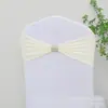 Funda para silla sin nudos, termoadhesiva, con lazo de flores y pedrería, con banda elástica y pedrería, ideal para bodas, eventos y comercio exterior.