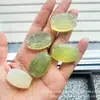 Pingente Flor de Peônia de Jade Xiuyu Natural Charme para Pulseira DIY Acessório de Pulseira Pingente
