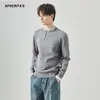 Ropa para Hombre Apo Suéter de Dos Piezas Falsas Transfronterizo para Hombre Estilo Coreano Otoño Estilo Old Money Casual Suéter con Cuello Semiabierto