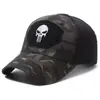 Gorra de Béisbol de Malla Camuflaje Calavera para Hombres y Mujeres, Protector Solar, Transpirable, Fan Militar, Gorra con Visera de Velcro para Calle al Aire Libre, Transfronterizo