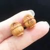 6 Pingentes de Cesta de Noz Natural, Acessórios de Joia de Osso de Porco, Alfinetes de Segurança para Crianças, Acessórios Reais de Osso de Porco