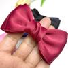 Handmade japonês e coreano estilo original coreano estilo menina doce vinho vermelho laço hairpin clipe lateral clip bangs clipe cocar infantil