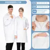 Jalecos brancos para médicos e enfermeiros homens e mulheres, uniformes de trabalho para laboratórios hospitalares e universitários, vestuário de trabalho de manga curta para o verão e manga longa para o inverno