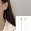 Aguja de Plata 925 Suministro de Puesto de Mercado Nocturno Pendientes Moda Femenina Asimétricos Populares Explosiones Japonesas y Coreanas Pendientes A