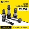 Tornillo Hexagonal para Máquina de Hierro Grado 12.9 Cabeza de Copa Negra Límite Tornillo de Altura Igual M6M8M10M12M16M20